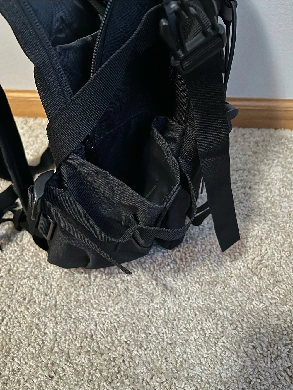 Tactical Black Men's Backpack - Heavy-Duty Nylon